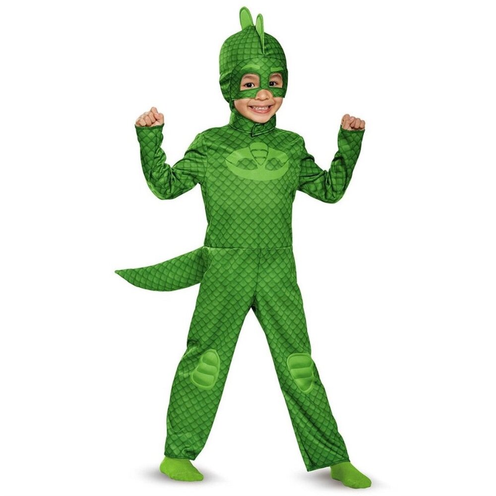 PJ Masks Gekko Costume Kids Green‎ S 2T Toddler NEW Disguise